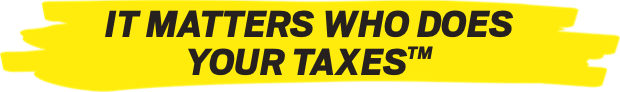 Highlighted Image with text that reads it matters who does your taxes